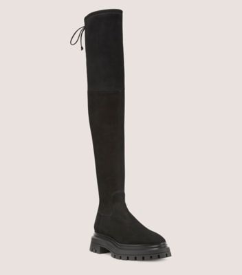 Stuart Weitzman,BEDFORDLAND BOOT,Boot,Stretch suede,Black