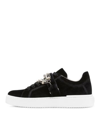 Stuart Weitzman,Pearldrop Sneaker,Sneaker,Velvet,Black