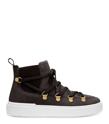 Stuart Weitzman,Ziggy Sneaker,Sneaker,Suede,Slate Gray,Front View