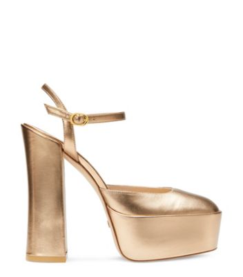 Stuart Weitzman,SKYHIGH 145 ANKLE-STRAP PLATFORM PUMP,,Front View