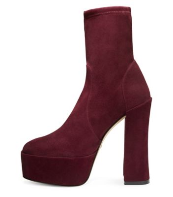 Stuart Weitzman,SKYHIGH 145 PLATFORM BOOTIE,Suede,Leather,Bootie,Party,