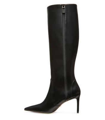 Stuart Weitzman,Botte au genou à fermeture éclair Stuart 85,Boot,Cuir nappa,Noir