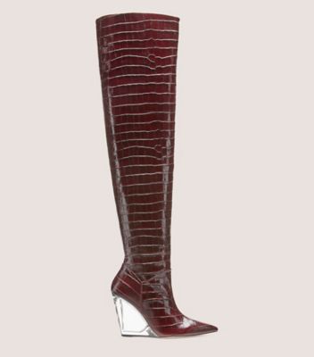 Plum over the knee hot sale boots