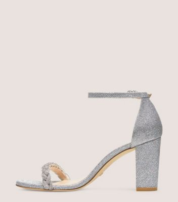 Stuart Weitzman,Sandale Nearlynude Highshine,Sandal,Nouveau noir,Argent