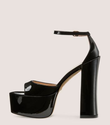 Stuart Weitzman,SKYHIGH 145 PLATFORM SANDAL,Leather,Sandals,Party,Black