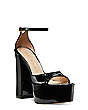 Stuart Weitzman,Skyhigh 145 Platform Sandal,Sandal,Patent leather,Black,Side View