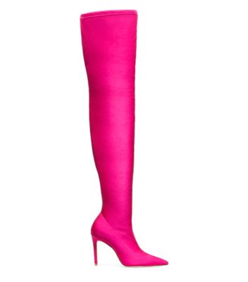 Magenta thigh high boots best sale