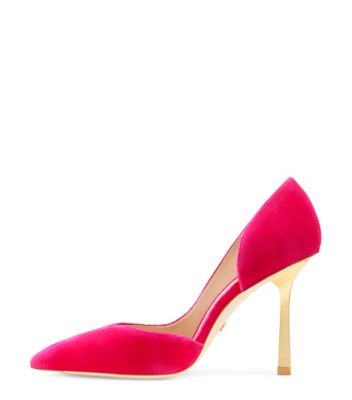 Stuart Weitzman,Escarpin Anny X Heel 100,Pump,Velours,Fuxia