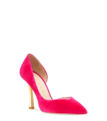 Stuart Weitzman,Escarpin Anny X Heel 100,Pump,Velours,Fuxia