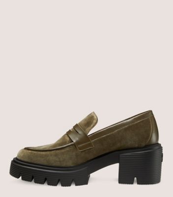 Stuart Weitzman,Soho Loafer,Loafer,Velvet,Cargo Green