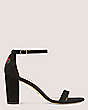 Stuart Weitzman,Disney X SW Nearlynude Sandal,Sandal,Suede & crystal,Black,Front View