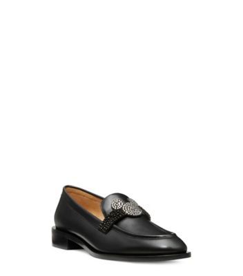 Stuart Weitzman,Flâneur Palmer Disney X SW,Loafer,Cuir de veau chiffon et cristal,Noir