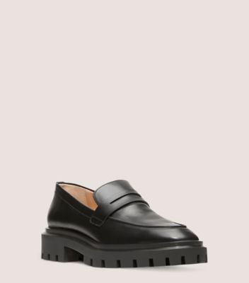 Stuart Weitzman,Ultralug Penny Loafer,Loafer,Smooth Leather,Black