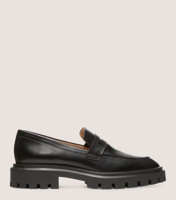 Penny Loafer - Solid Black Leather (Chunky Sole)