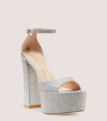 Stuart Weitzman,Sandale à plateforme Skyhigh 145,Sandal,Nouveau noir,Cristal,Side View