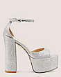 Stuart Weitzman,Skyhigh 145 Platform Sandal,Sandal,New Noir,Crystal,Front View