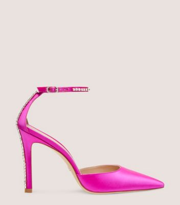 Stuart Weitzman,STUART GLAM 100 STRAP PUMP,,Front View