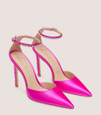 Stuart Weitzman,STUART GLAM 100 STRAP PUMP,,Angle View