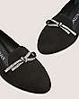 Stuart Weitzman,SW Bow Loafer,Loafer,Suede,Black,Detailed View