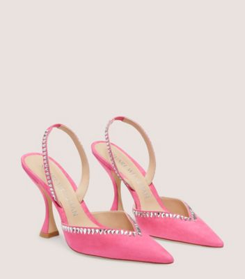 Heels, Delaine Square Toe Slingback Medium Heel Court Shoes