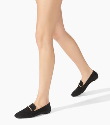 Flat black hot sale loafers women's