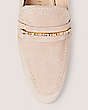 Stuart Weitzman,Crystal Deco Jet Loafer,Loafer,Sport Suede,Cipria,top down View