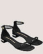 Stuart Weitzman,Nudistcurve Pearl Flat Sandal,Sandal,Iridescent patent leather,Black