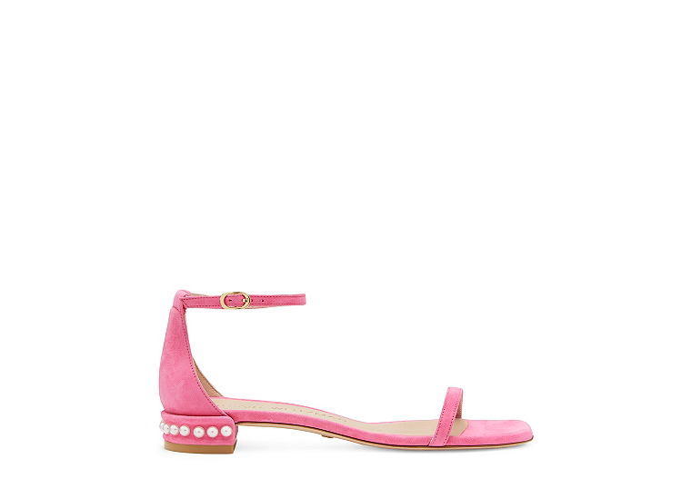 Nudistcurve Pearl Flat Sandal, Hot Pink, Product