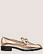 Stuart Weitzman,Palmer Pendant Loafer,Loafer,Liquid Metallic Leather,Ballet,Front View