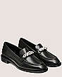 Stuart Weitzman,Palmer Pendant Loafer,Loafer,Leather,Black,Angle View