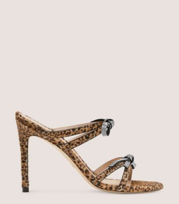 Stuart Weitzman,Mule avec boucle SW 100,Sandal,Motif jaguar mini,Cheetah,Front View