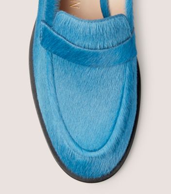 Stuart Weitzman,Flâneur élégant Palmer,Loafer,Poils de veau,Bleu atlantique