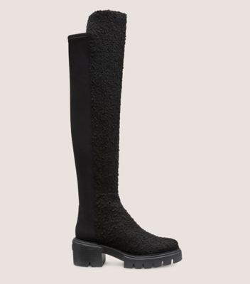 Stuart Weitzman,Bottine Soho 5050,Boot,Boucle et gabardine,Noir,Front View