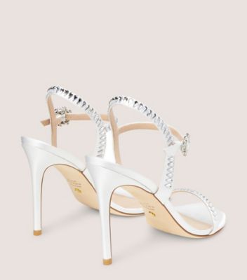 Stuart weitzman white sandals hot sale