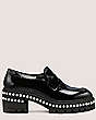 Stuart Weitzman,Soho Pearl Loafer,Loafer,Patent leather,Black,Front View