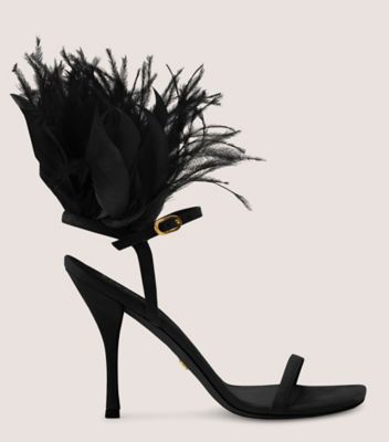 Heels with sale feathers on front