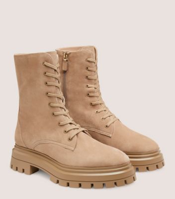 Stuart weitzman suede lace up boots sale