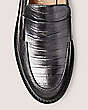 Stuart Weitzman,Parker Lift Loafer,Loafer,Specchio embossed croc leather,Gunmetal,top down View