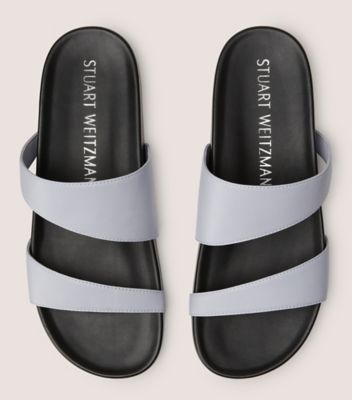 Stuart Weitzman,MIAMI SPORT SLIDE,Nappa Leather,Slides,Casual,Gray