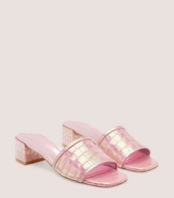 Stuart Weitzman,CAYMAN 35 BLOCK SLIDE,,Angle View