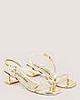 Stuart Weitzman,Soiree 35 Sandal,Sandal,Specchio leather,Platino Gold,Angle View