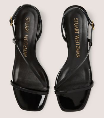 Stuart Weitzman,Soiree 35 Sandal,Sandal,Patent leather,Black