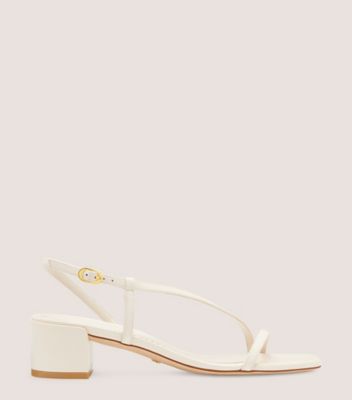 Stuart Weitzman,Soiree 35 Sandal,Sandal,Smooth Leather,Seashell,Front View