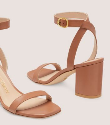 Stuart Weitzman,Nearlybare Sandal,Sandal,Smooth Leather,Tan