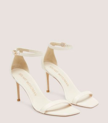 Stuart Weitzman,Nunakedcurve 85 Sandal,Sandal,Smooth Leather,Seashell