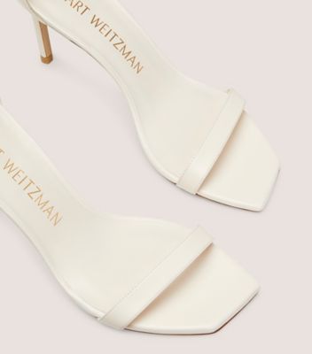 Stuart Weitzman,Nunakedcurve 85 Sandal,Sandal,Smooth Leather,Seashell,Detailed View