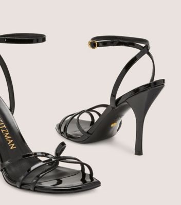 Stuart Weitzman,Barelythere 100 Sandal,Sandal,Patent leather,Black