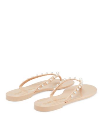 Stuart Weitzman,Goldie Jelly Flip Flop,Slide,Shine rubber,Poudre