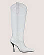 Stuart Weitzman,Outwest 100 Boot,Boot,Metallic pebble leather,Silver,Front View