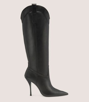 Stuart Weitzman,Botte Outwest 100,Boot,Cuir nappa,Noir